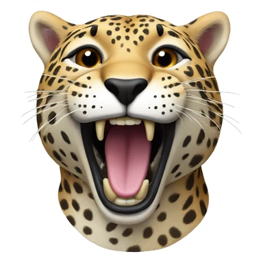 Jaguar with open mouth  sticker