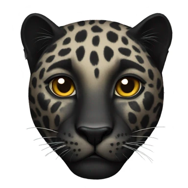 Black leopard sticker