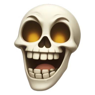 Laughing skeleton sticker