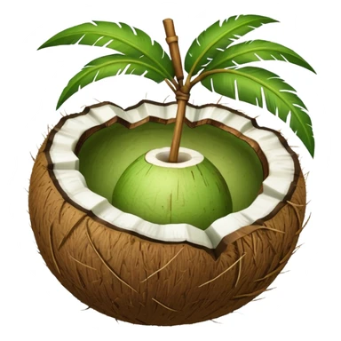 Green Coconut  sticker