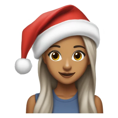 ariana grande with santa hat sticker