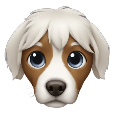 an eye with dog for iris sticker