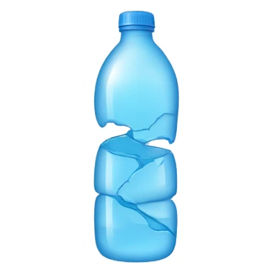 physically broken water bottle sticker