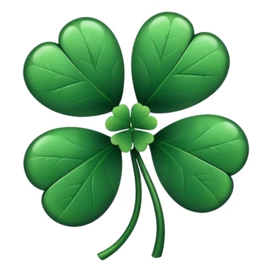 A black five leaf clover sticker