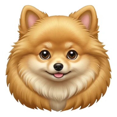 Create a cute tiny golden pomerania sticker