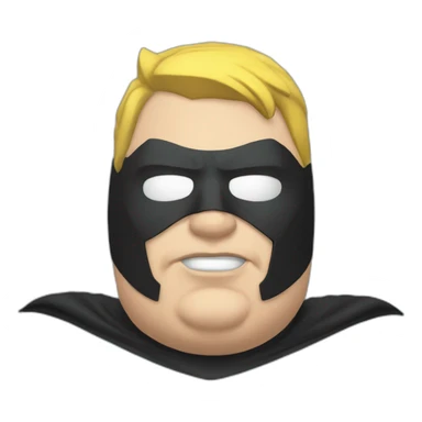 fat batman in mask sticker