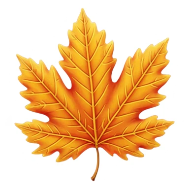 emoji of fall leaf sticker