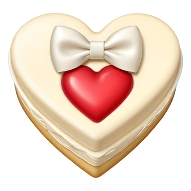 Cuore crema con fiocchi sticker