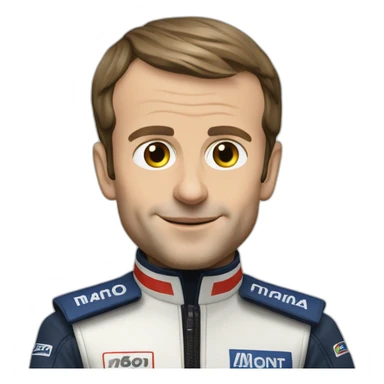 Emmanuel Macron pilote de F1 sticker