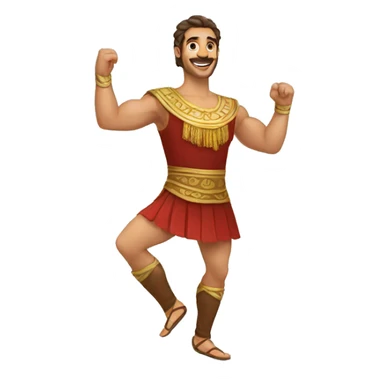 strong greek male traditional folk dancer happy sticker