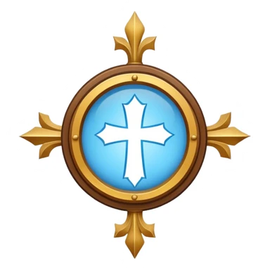Apostle's emblem with a touch of light blue sticker