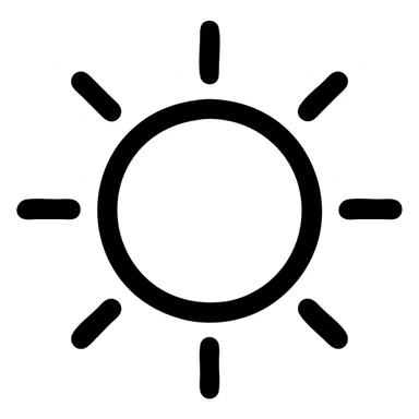 transparent sun with white outline sticker
