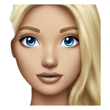 Realistic victoria secret model blonde blue eyes  sticker
