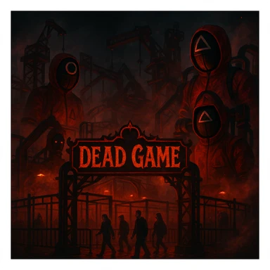 The Squid game  the game ( serie netflix)  dead game ( version parc atrraction) sticker
