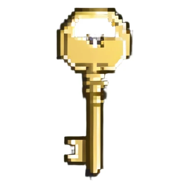 golden key treasure sticker