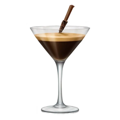Espresso martini in tall glass sticker