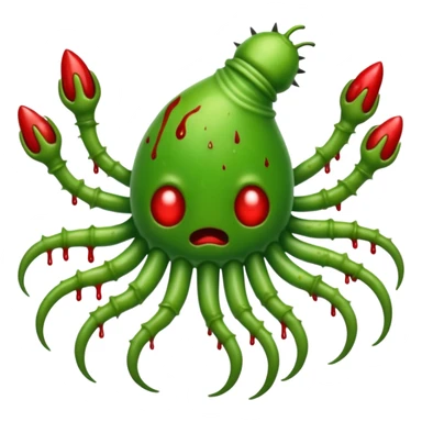 A green bloody bugger to be used an enemy fire in game play sticker