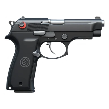 beretta pistol side view, Discord emoji style, minimalist design, no text sticker