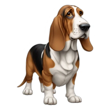 Dog-basset-hound-full-height sticker