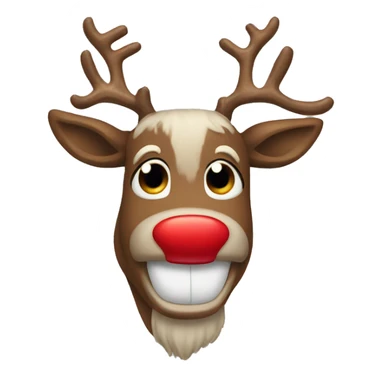 red nosed reindeer   sticker