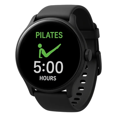 smartwatch con modalità attiva di pilates che segna 5 ore di pilates, REALISTICA 4K sticker