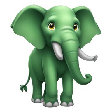 Elefante verde mistico sticker