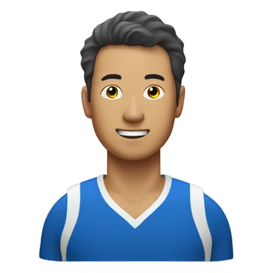 Asian man playing pickle ball sticker