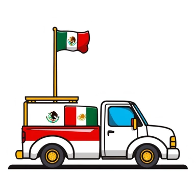 A lowered truck that has a Mexican rap sticker