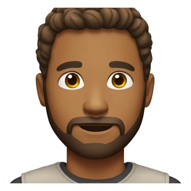 Brown guy with short hair and beard  sticker