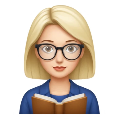 Reading Glasses Lady sticker