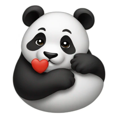 Panda Kisses sticker