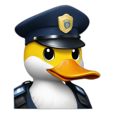 duck with police sticker