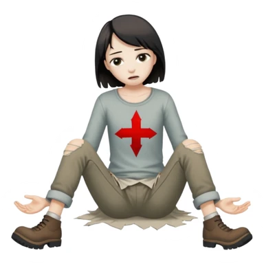 weak fallen to the ground sticker