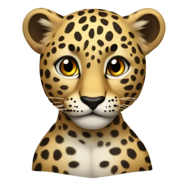 Leopardo con corazon  sticker