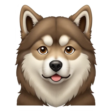 Brown Alaskan Malamute dog sticker