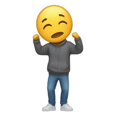 Une personne qui dab sticker