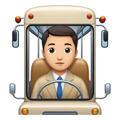 chinese man on a bus sticker