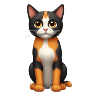 Gato naranja y negro botesando sticker