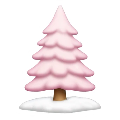 Light pink Christmas tree with snow sticker