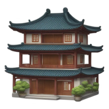 Chinese-style country house sticker