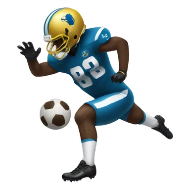 Football player kicks the ball sticker