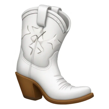 White cowgirl boot sticker
