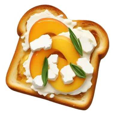 Thyme, Honey, Peach, and Goat Cheese Toast sticker