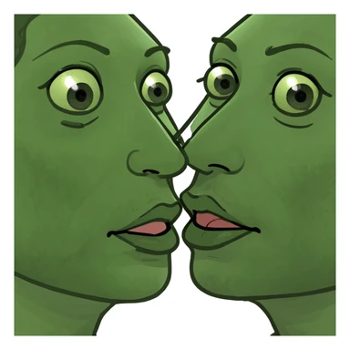 Eyes open kissing face emoji  sticker