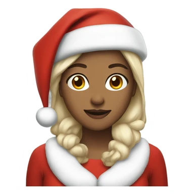 White woman as santa claus sticker