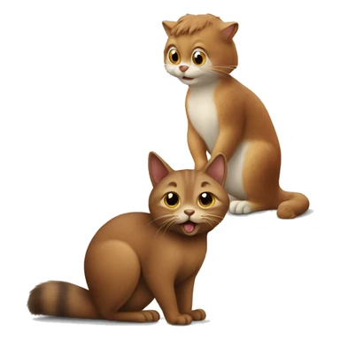cat versus squirrel sticker