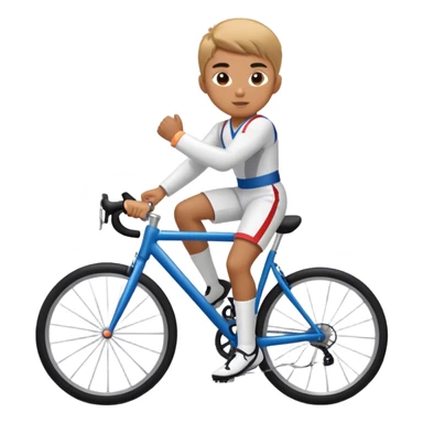 Taekwondo boy riding a road bike sticker