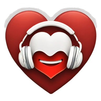 A heart wearing headphones sticker