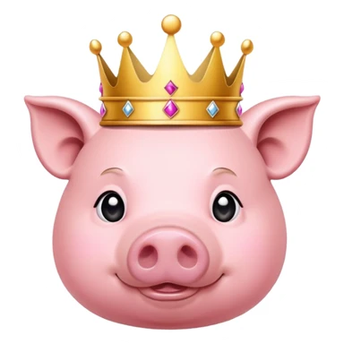 Pig with crown  sticker