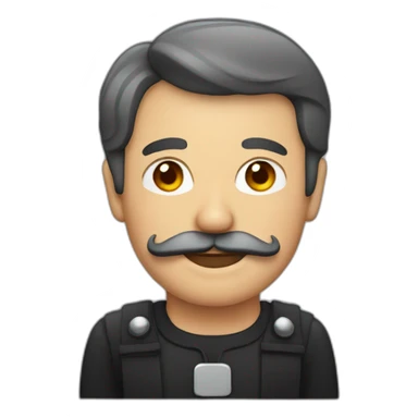 man with red moustaches sticker